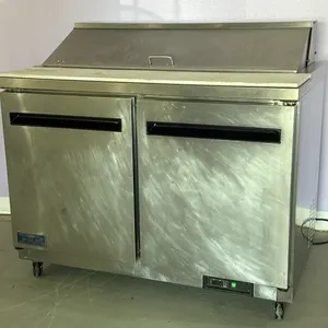 Arctic Air AST48R 2-Door Refrigerated Sandwich Prep with Casters