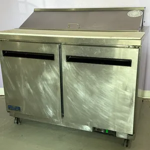 Arctic Air AST48R 2-Door Refrigerated Sandwich Prep with Casters