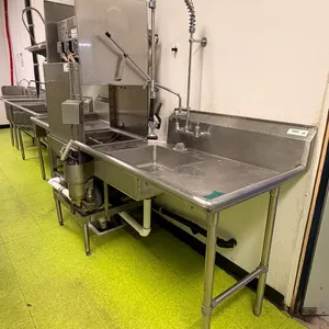 Regency 600DDT48 RT and 600CDT24 LFT Stainless Steel Dish Table and Sink, (Dishwasher Not Included)