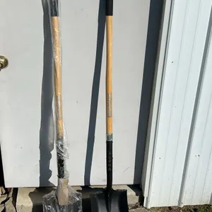 2 New Alpha Silverback Flat Head Shovels, Wood Handles