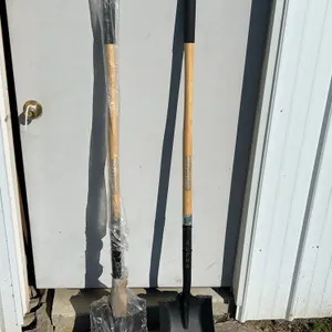 2 New Alpha Silverback Flat Head Shovels, Wood Handles