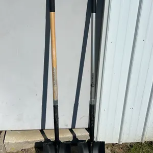 2 New Alpha Silverback Flat Head Shovels, Wood & Metal Handles