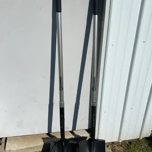 2 New Silverback Professional Tools Flat & Round Head Shovels, Metal Handles