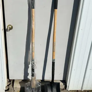 2 New Alpha Silverback Flat Head Shovels, Wood Handles