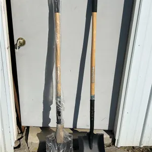 2 New Alpha Silverback Flat Head Shovels, Wood Handles
