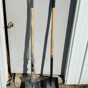 2 New Alpha Silverback Flat Head Shovels, Wood Handles