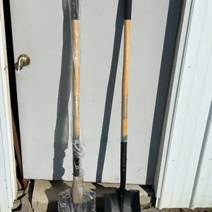 2 New Alpha Silverback Flat Head Shovels, Wood Handles
