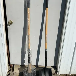 2 New Alpha Silverback Flat Head Shovels, Wood Handles