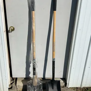 2 New Alpha Silverback Flat Head Shovels, Wood Handles