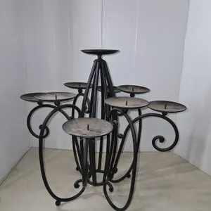Metal Candelabra Holds 9 Pillar Candles 17''X18''