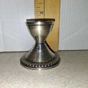 Sterling Silver Weighted Candle Stick Holder 2.5'' Tall