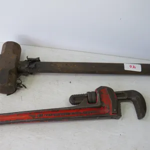 Pipe Wrench and Sledge Hammer