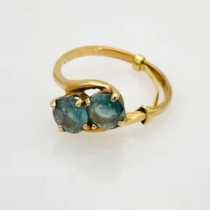 Blue Topaz Gold Ring