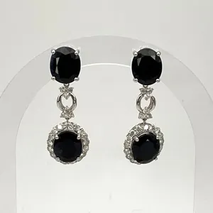 Sapphire and Diamond Earrings