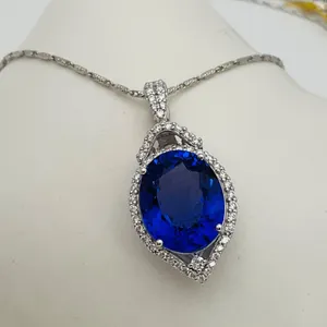 Tanzanite and Diamond Pendant