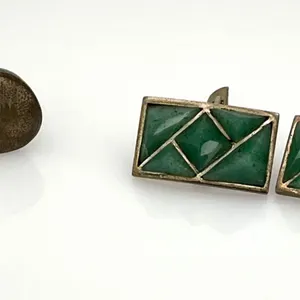 Aventurine Silver Cufflinks