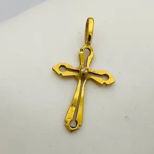 Gold Cross with Diamond Accent
