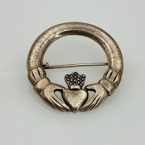 Silver Claddagh Brooch