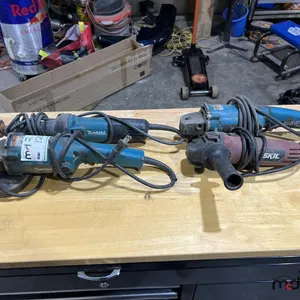 (2) Makita Corded Angle Grinders, Die Grinder & SKIL Angle Grinder