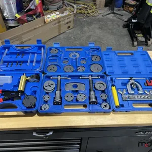 Brake Line Flaring Tool Kit, Brake Caliper Compression Tool Kit & Handheld Vacuum Pump Brake Bleeder Kit