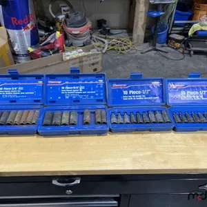 (2) Westward 3/8" Dr. Socket Sets & (2) 1/2" Dr Hex Socket Sets