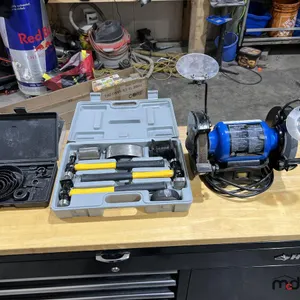 MasterCraft 6" Bench Grinder, 7-Piece Autobody Repair Kit & 16-Piece Hole Saw Kit
