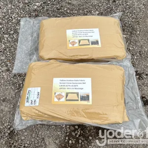 Unused Yellow Outdoor Patio Fabric Screen Cover, 65.62' x 6.56', UPF50+ 95%UV Blockage (2 of) 