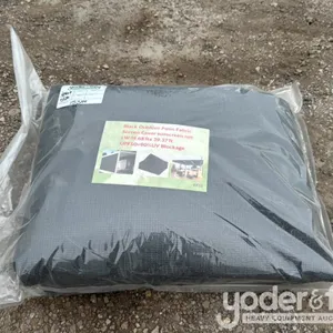 Unused Black Outdoor Patio Fabric Screen Cover, 19.68' x 39.37' 