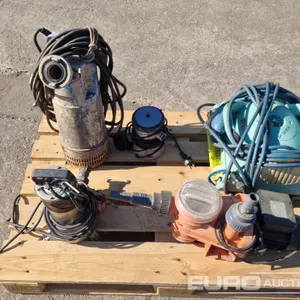 Pallet of Water Pumps (4 of) & Pool Cleaner 
