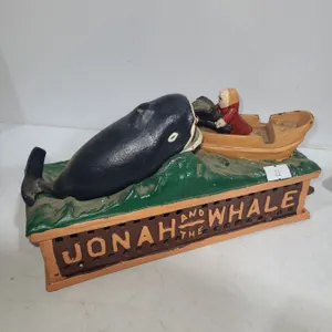 Vintage Coin Bank: "Jonah and the Whale" 9 W, 4.5 T
