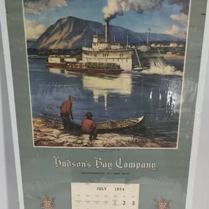 Vintage Hudson's Bay Calendar 18 X 30