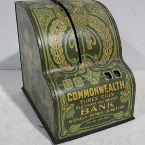 Vintage Coin Bank: "Commonwealth Three Coin Register" 4 W, 5 T 