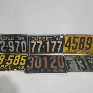 Vintage Quebec License Plates  