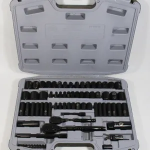 STANLEY BLACK CHROME SOCKET SET BOTH 1/4" AND 3/8"