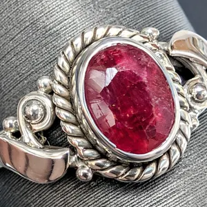 SILVER(2.3G), RUBY (0.8CT) RING