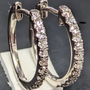 14K(1.98G), NATURAL DIAMOND (0.26CT)EARRING, APPRAISED INSURANCE VALUE $2470