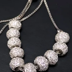 SILVER(8.94G), CZ BRACELET ADJUSTABLE, SUGGESTED RETAIL VALUE $270