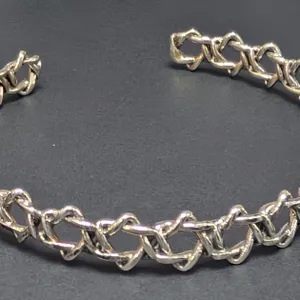 SILVER(9.6G), STAR OF DAVID BANGLE, SUGGESTED RETAIL VALUE $240