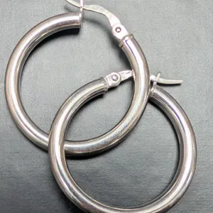 SILVER(2.75G), HOOP 22MM EARRING