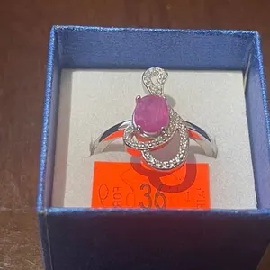 SILVER(3.12G), RUBY (1.5CT) RING, SUGGESTED RETAIL VALUE $300