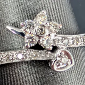 14K(2.02G), NATURAL DIAMOND (0.21CT)RING, SIZE 6.25, APPRAISED INSURANCE VALUE $2105