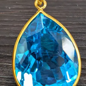 10K(3.02G), B.TOPAZ (13CT) PENDANT, SUGGESTED RETAIL VALUE $1400