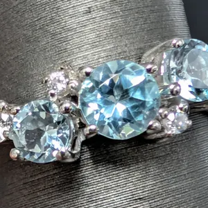 SILVER(2.65G), B.TOPAZ (APP 1CT) RING, SUGGESTED RETAIL VALUE $200