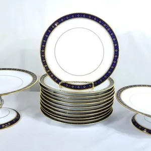Gorgeous Spode Plates & Pedastal Servers - 13pcs