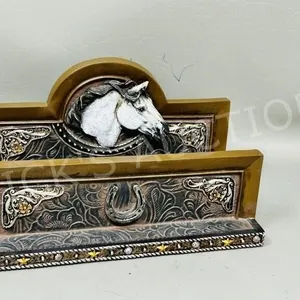 Horse theme letter holder - resin