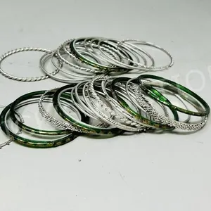 collection of various bangle bracelets