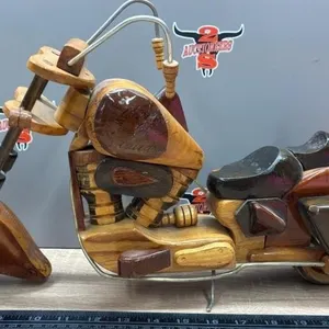 Wooden Harley Davidson Motorcycle. Cuba. 20�W.