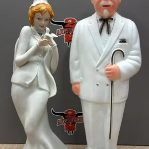 Plastic Colonel Sanders & His Ceramic Lady