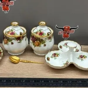 Royal Albert Old Country Roses Mug, Plate, 2 Jam