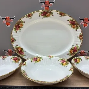 Royal Albert Old Country Roses 15� Platter & 3